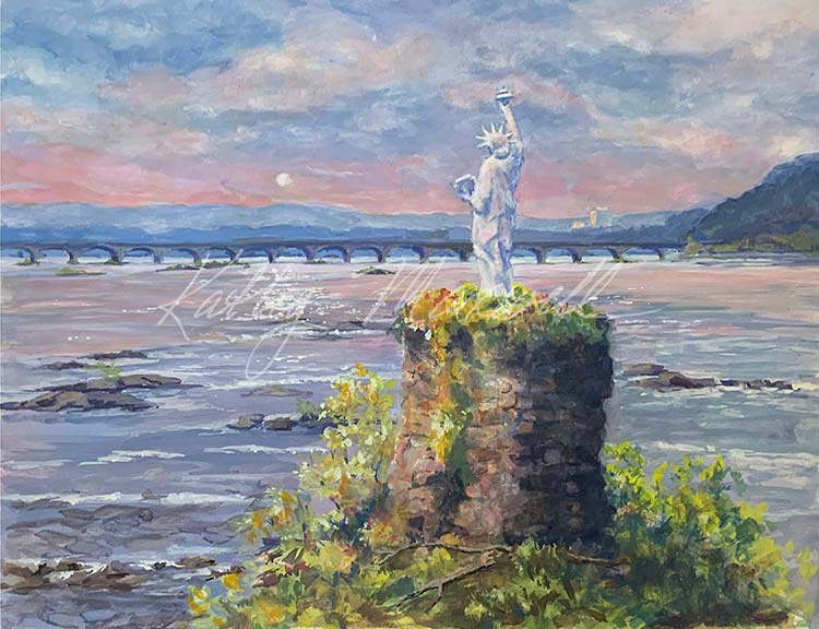 Lady Liberty on the Susquehanna River by Kathy Maxwell