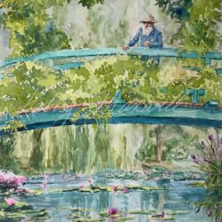 Monet in his Garden, Giverny, France