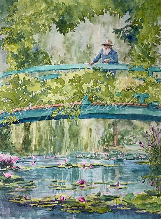 Monet in his Garden (Giverny, France) by Kathy Maxwell